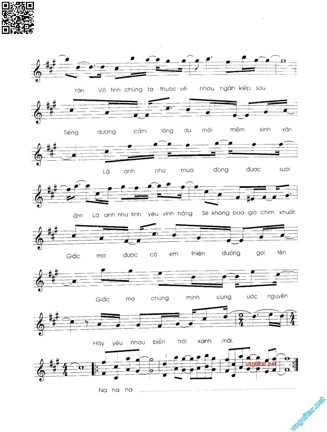 Page 2 of Sheet music PDF Thiên đường gọi tên - Mạnh Quân