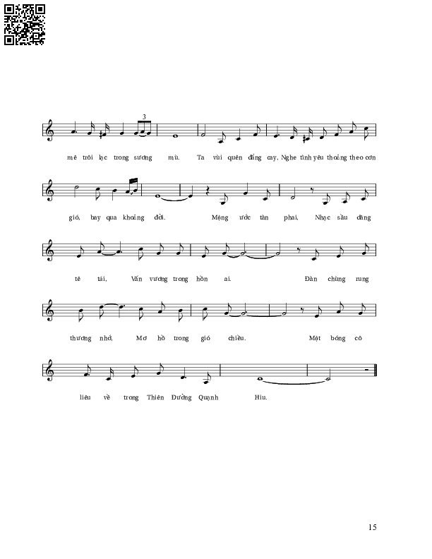 Page 2 of Sheet music PDF Thiên đường hiu quạnh - Lê Vân Tú