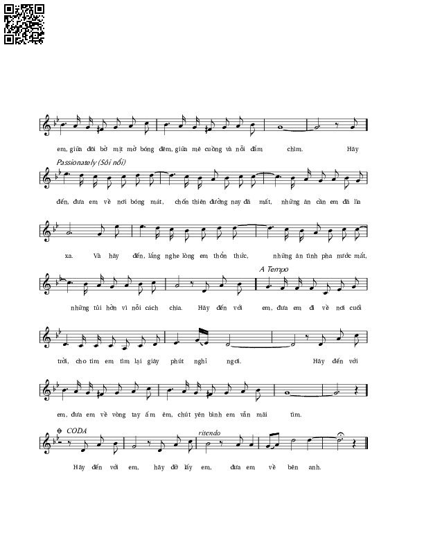 Page 2 of Sheet music PDF Thiên thần của em - Lê Vân Tú