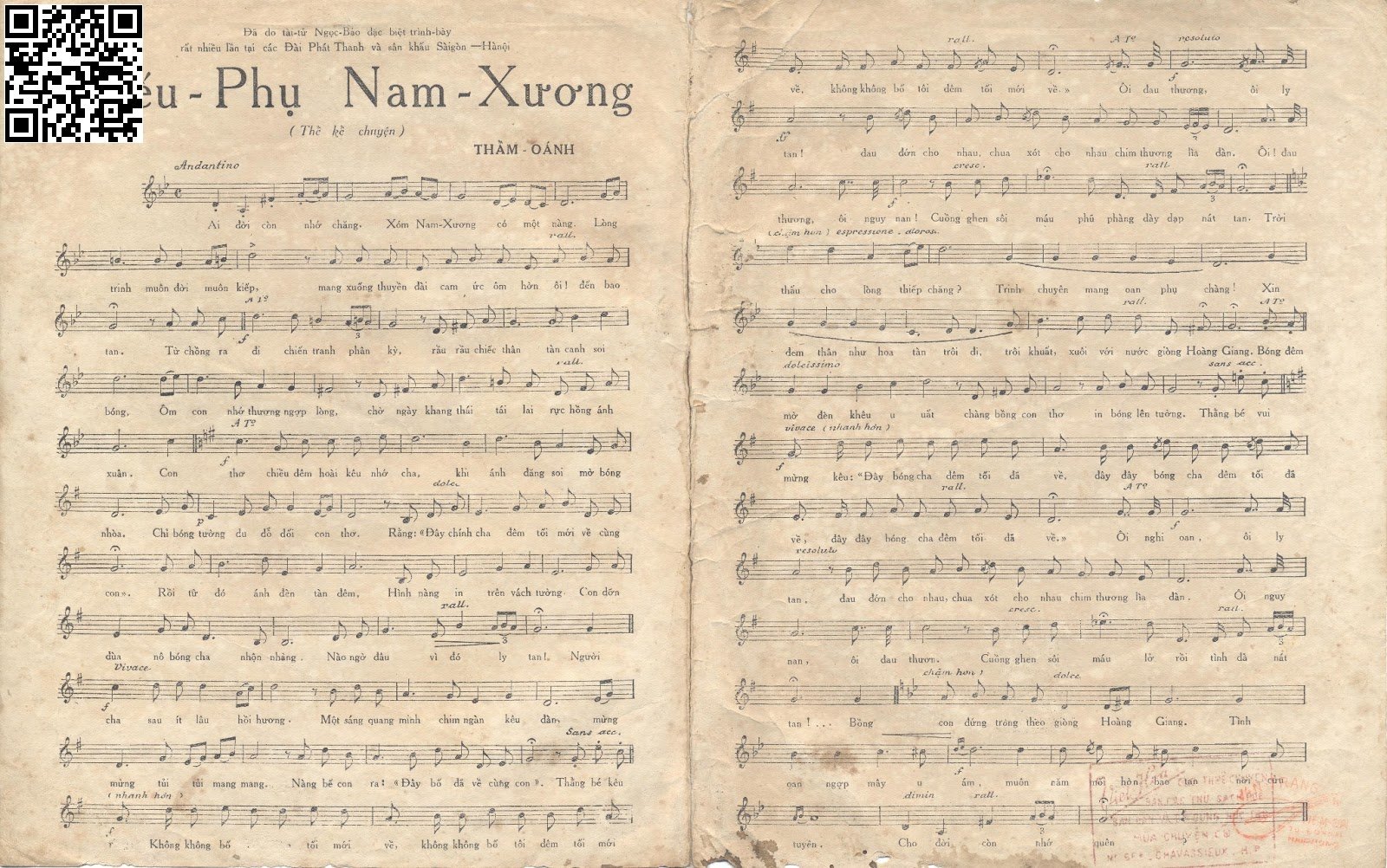 Page 2 of Sheet music PDF Thiếu phụ Nam Xương - Thẩm Oánh
