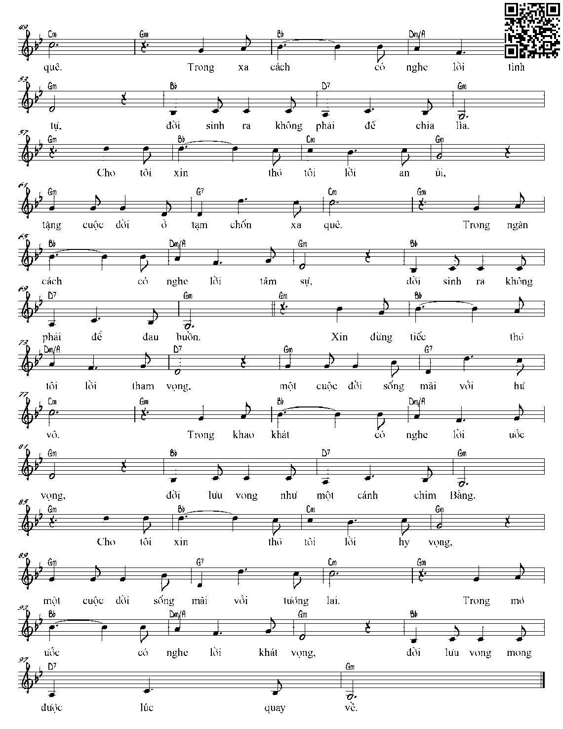 Page 2 of Sheet music PDF Thơ tôi - Võ Tường Trình