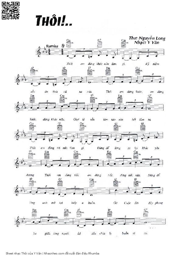 Page 2 of Sheet music PDF Thôi - Y Vân