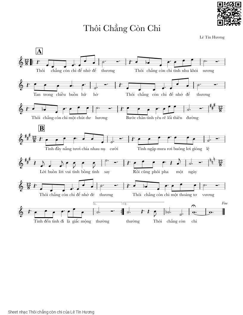 Sheet PDF of Thôi chẳng còn chi