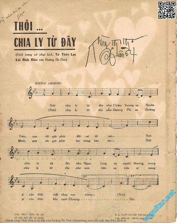 Page 2 of Sheet music PDF Thôi chia ly từ đây - Hoàng Thi Thơ