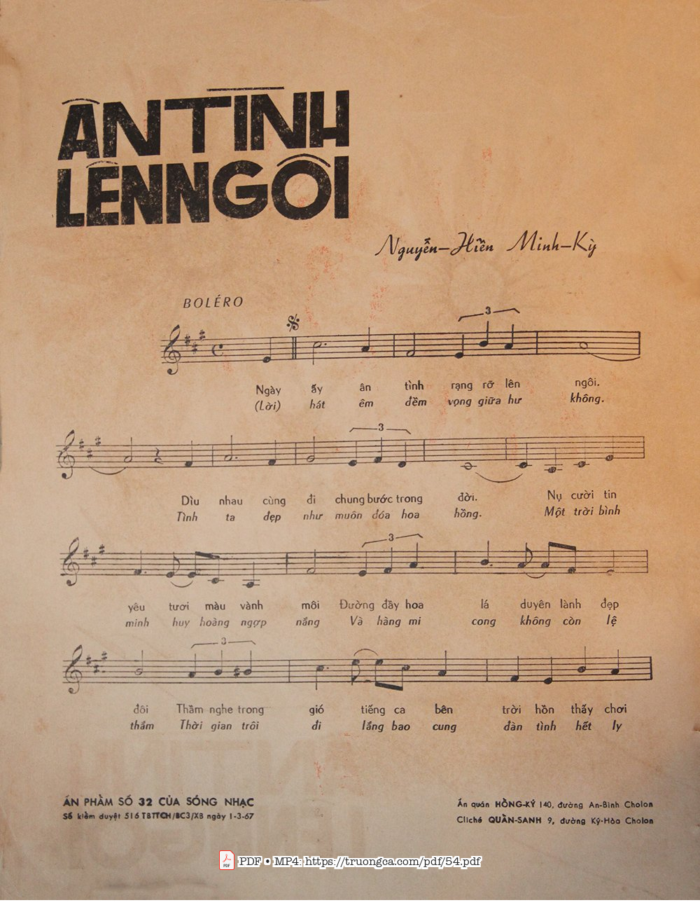 Page 2 of Sheet music PDF Ân tình lên ngôi - Nguyễn Hiền