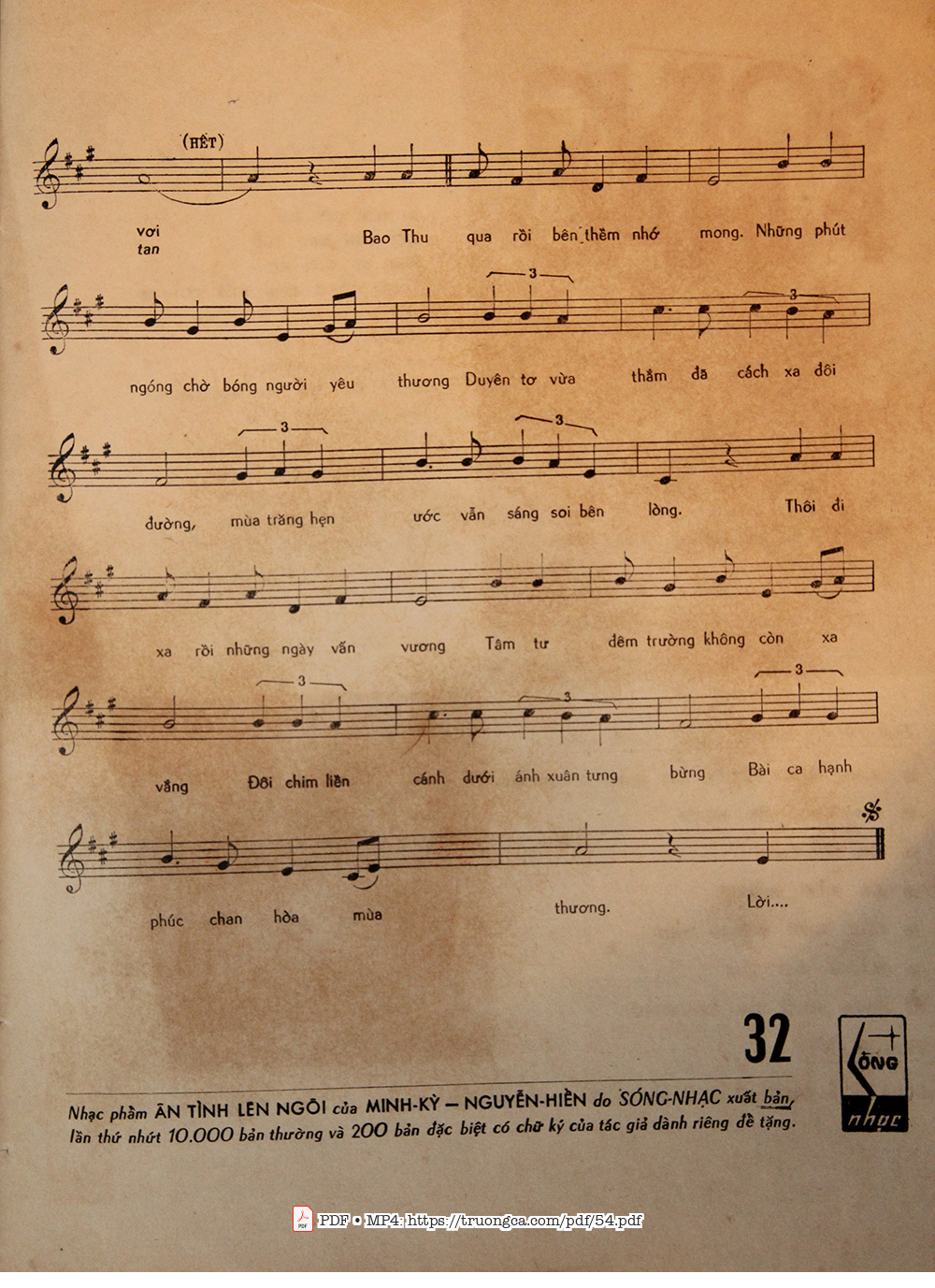 Page 3 of Sheet music PDF Ân tình lên ngôi - Nguyễn Hiền