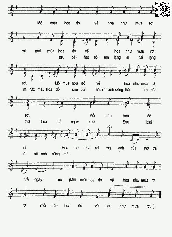 Page 3 of Sheet music PDF Thời hoa đỏ - Nguyễn Đình Bảng