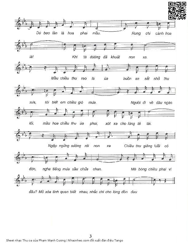 Page 2 of Sheet music PDF Thu ca - Phạm Mạnh Cương
