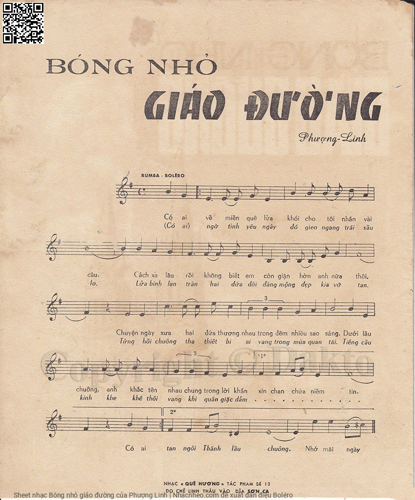 Page 2 of Sheet music PDF Bóng nhỏ giáo đường - Phượng Linh