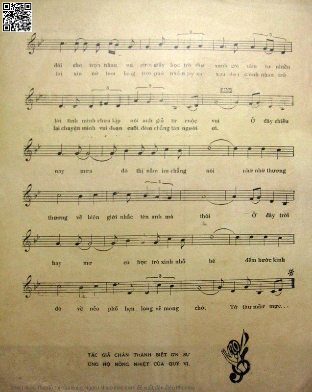 Page 3 of Sheet music PDF Thư đô thị - Song Ngọc