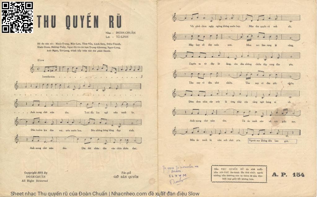 Page 2 of Sheet music PDF Thu quyến rũ - Đoàn Chuẩn