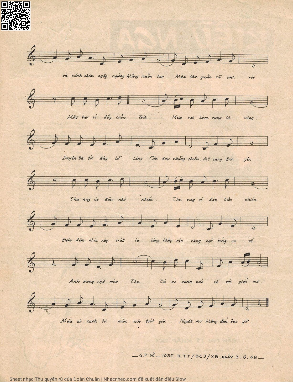 Page 5 of Sheet music PDF Thu quyến rũ - Đoàn Chuẩn