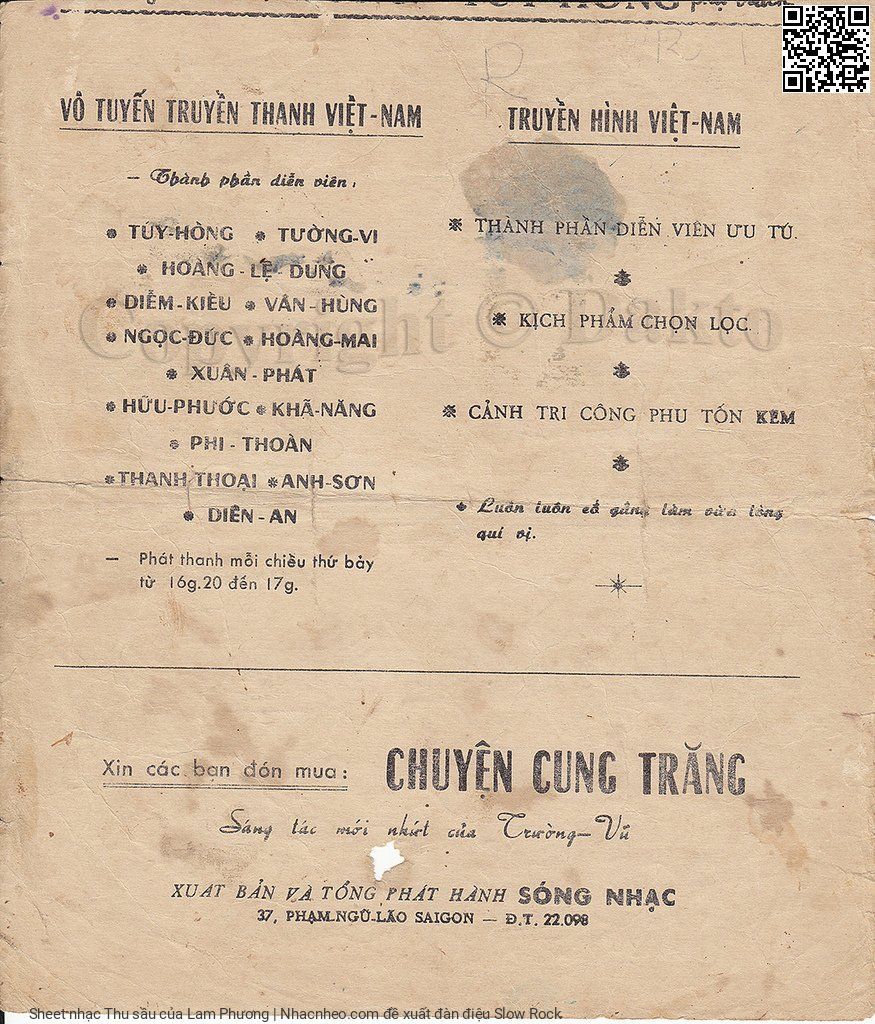 Page 4 of Sheet music PDF Thu sầu - Lam Phương