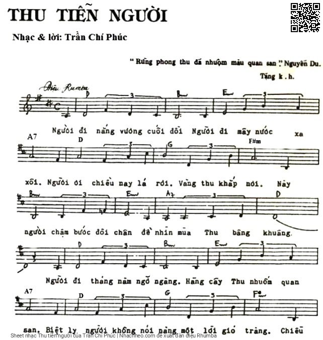 Sheet PDF of Thu tiễn người