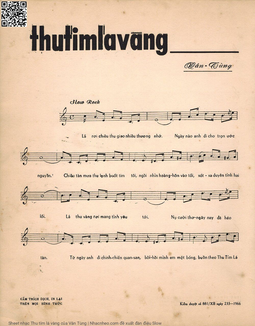 Page 2 of Sheet music PDF Thu tím lá vàng - Vân Tùng