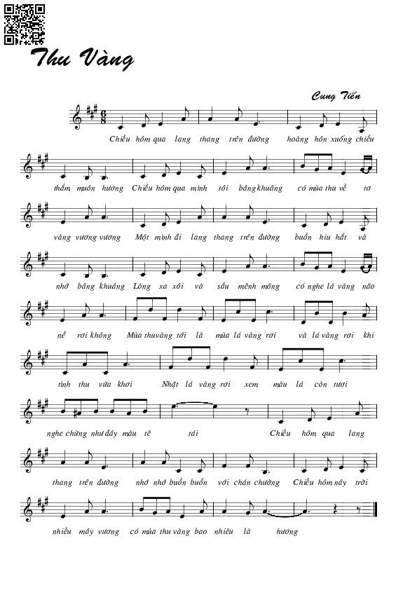 Page 9 of Sheet music PDF Thu vàng - Cung Tiến