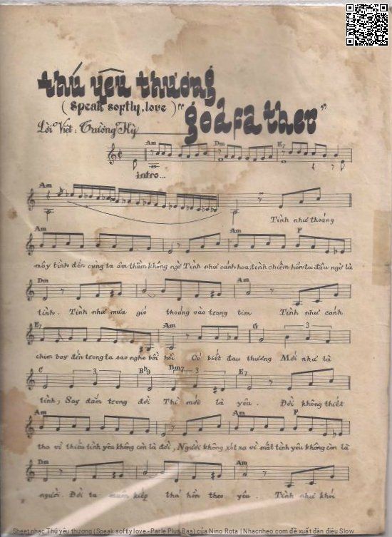 Page 2 of Sheet music PDF Thú yêu thương (Speak softly love - Parle Plus Bas) - Nino Rota