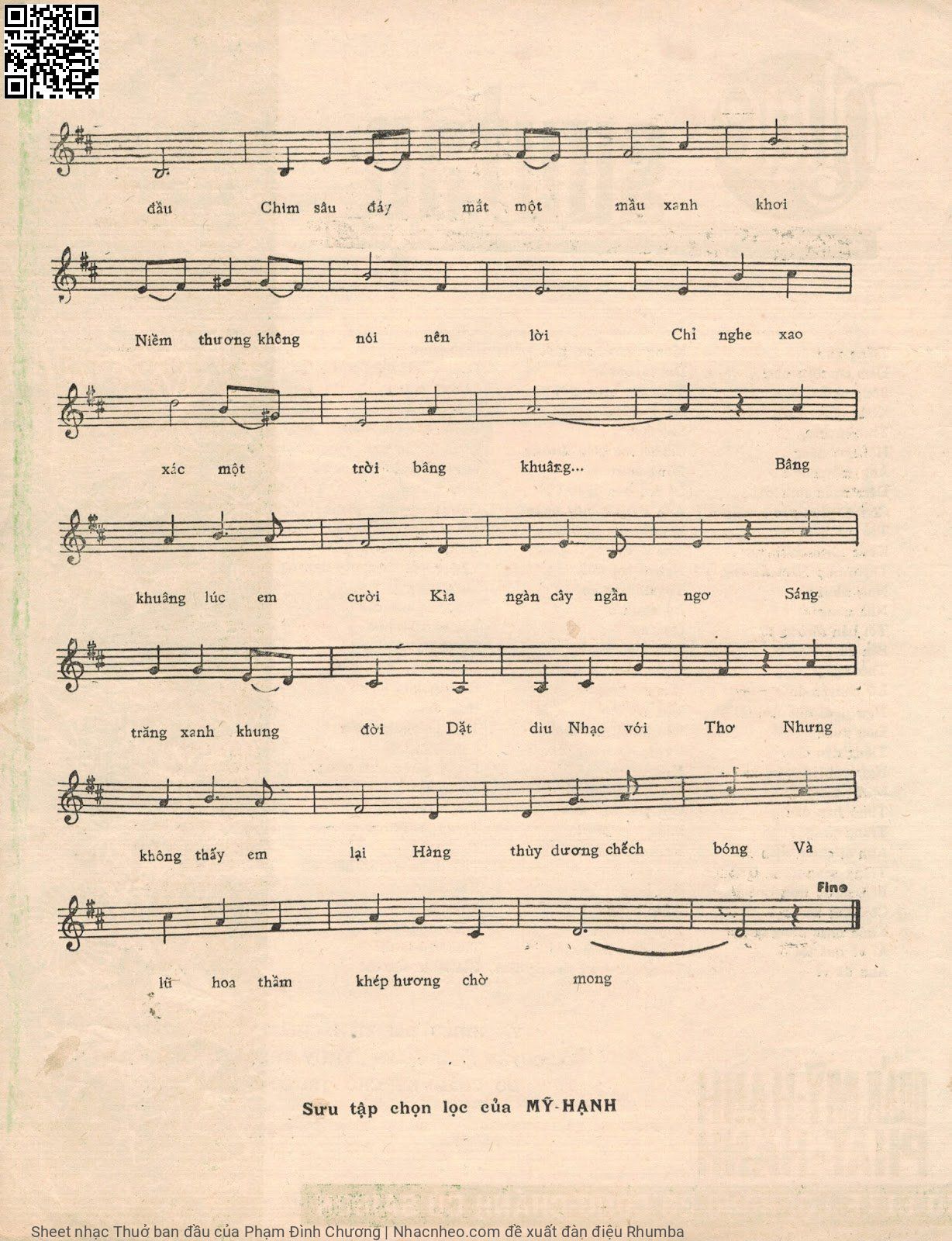 Page 3 of Sheet music PDF Thuở ban đầu - Phạm Đình Chương
