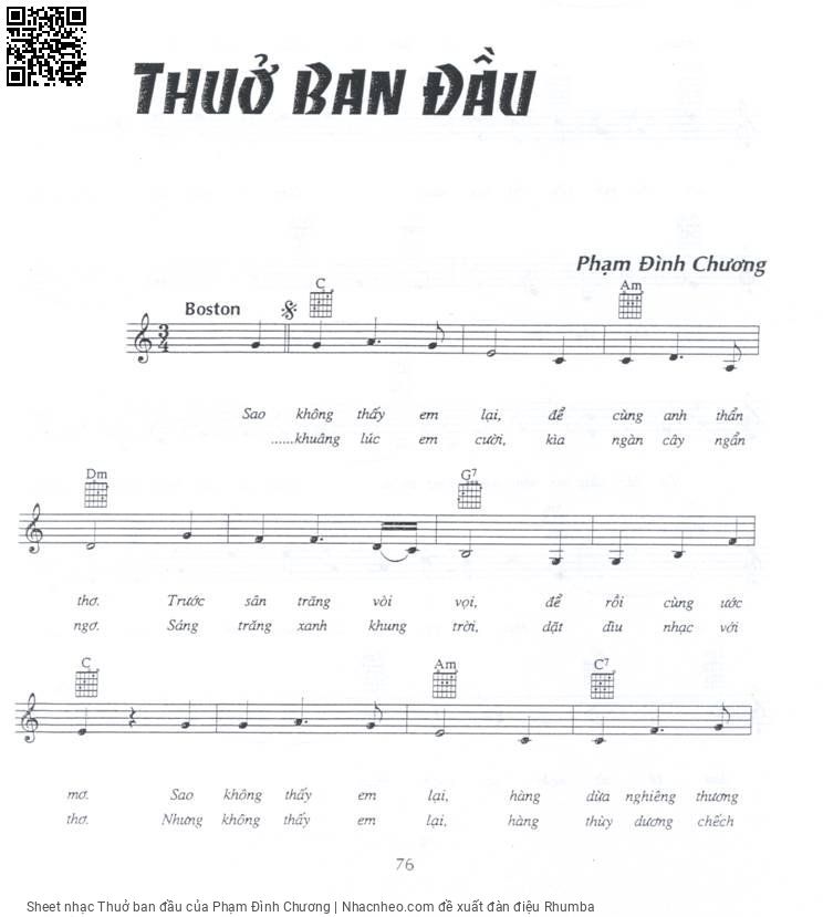Page 5 of Sheet music PDF Thuở ban đầu - Phạm Đình Chương