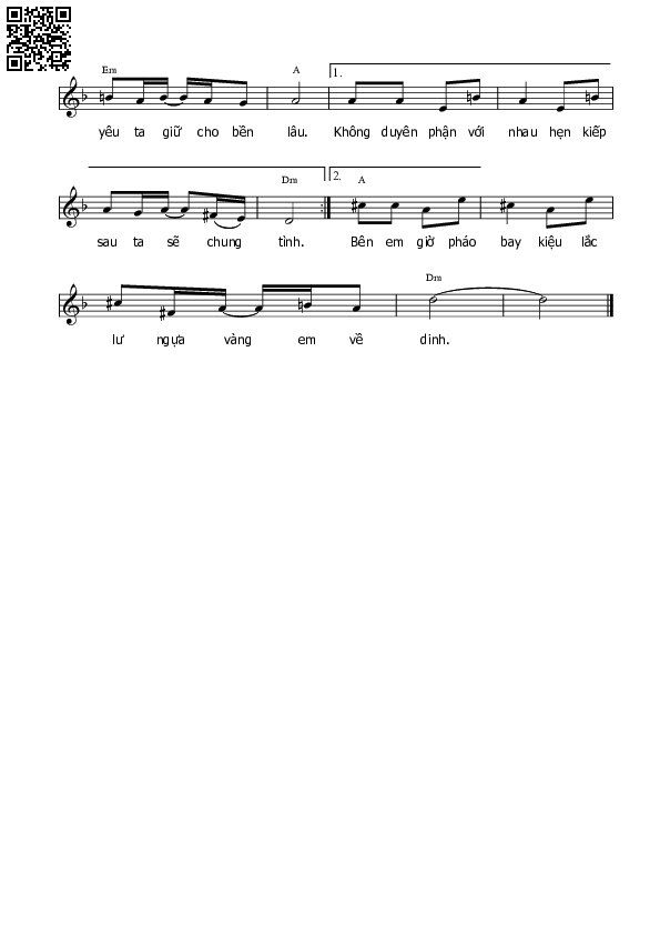 Page 2 of Sheet music PDF Thuở ban đầu - Nhất Sinh