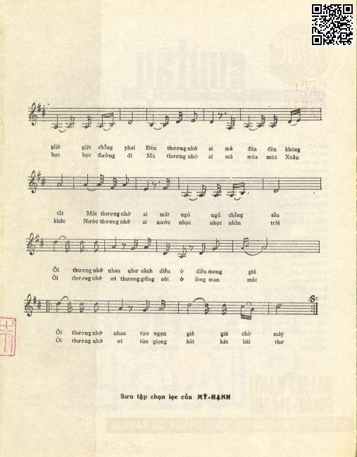Page 3 of Sheet music PDF Thương ai nhớ ai - Phạm Duy