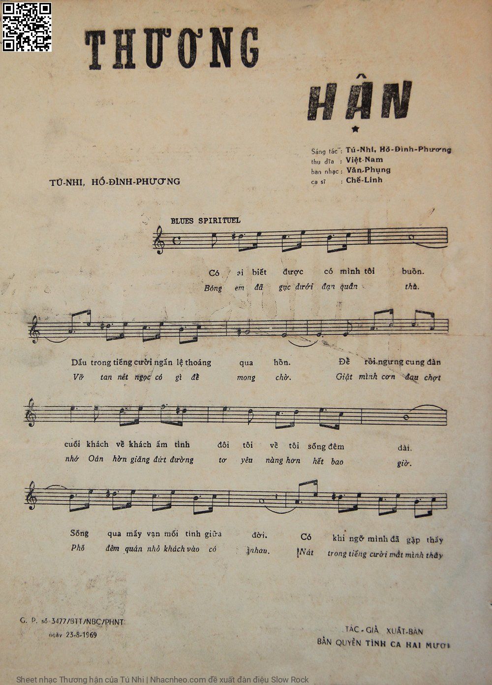 Page 2 of Sheet music PDF Thương hận - Tú Nhi