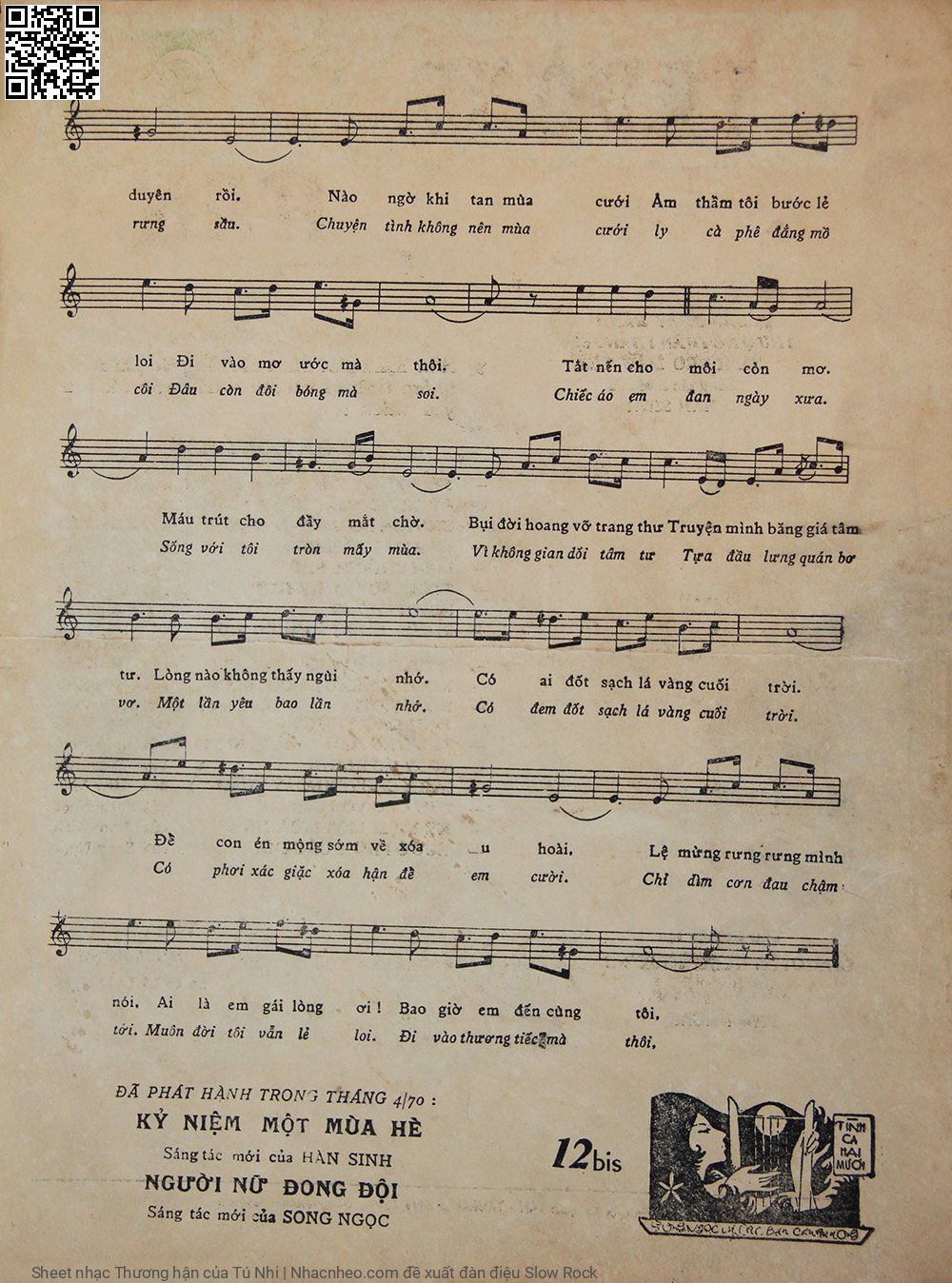 Page 3 of Sheet music PDF Thương hận - Tú Nhi