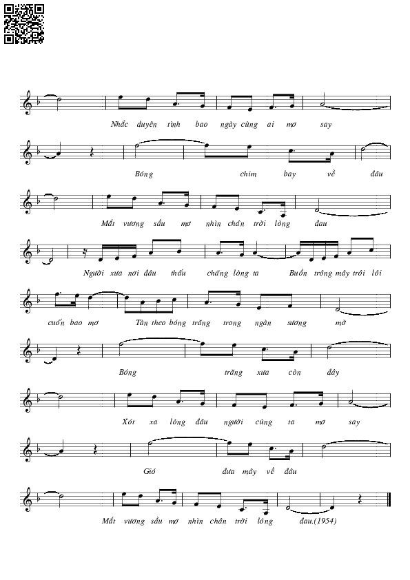 Page 2 of Sheet music PDF Bóng trăng xưa - Hoàng Trọng