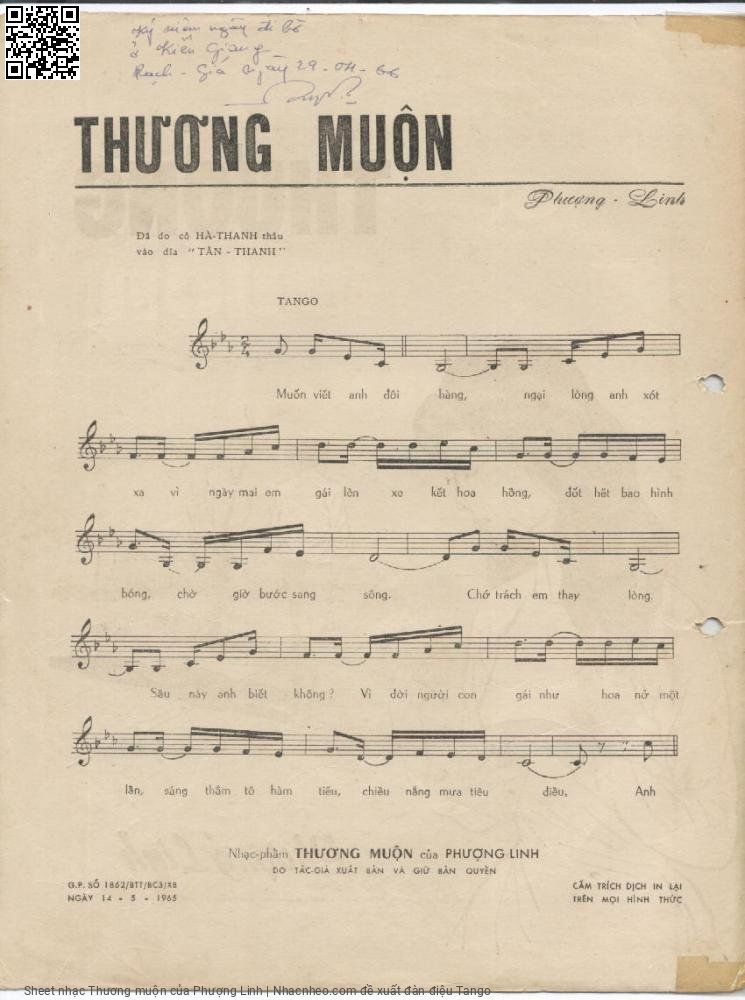 Page 2 of Sheet music PDF Thương muộn - Phượng Linh