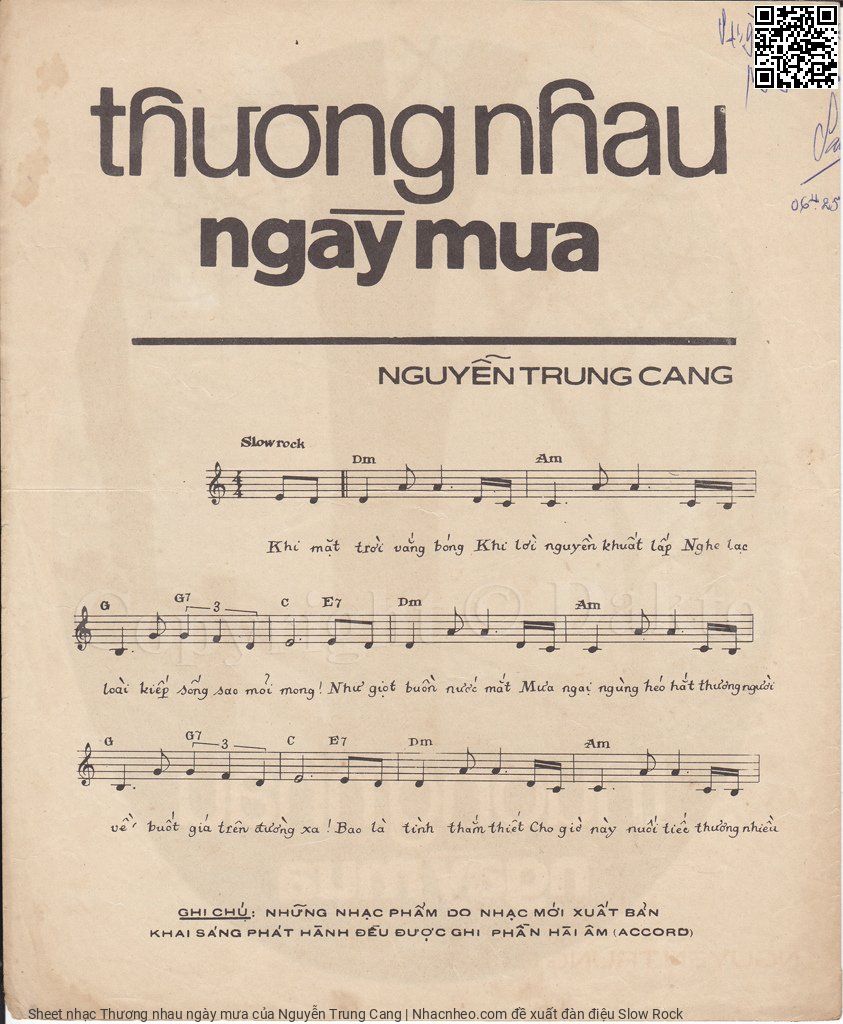 Page 2 of Sheet music PDF Thương nhau ngày mưa - Nguyễn Trung Cang