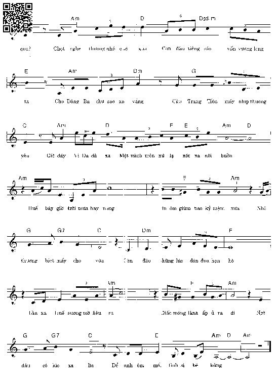 Page 2 of Sheet music PDF Thương nhớ cố đô - Võ Tá Hân