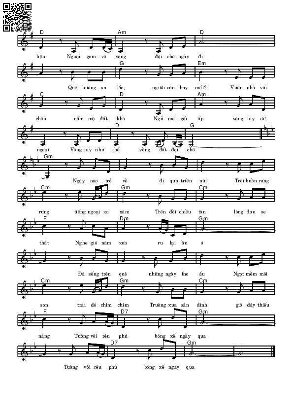 Page 2 of Sheet music PDF Bóng xế ngày qua - Võ Tá Hân