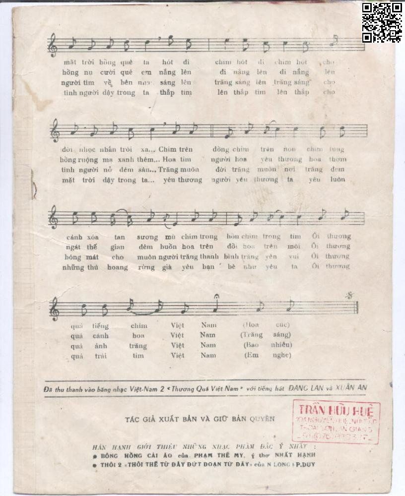 Page 3 of Sheet music PDF Thương quá Việt Nam - Phạm Thế Mỹ