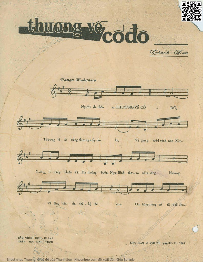 Page 2 of Sheet music PDF Thương về cố đô - Thanh Sơn