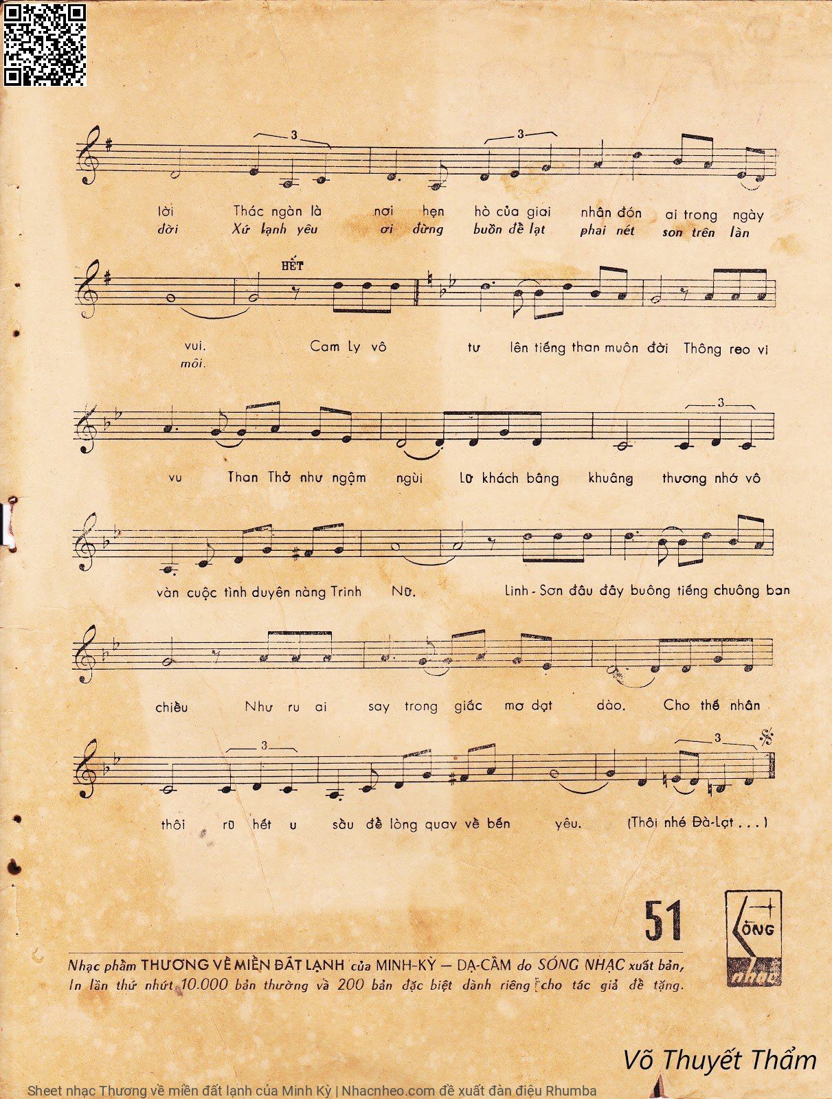 Page 3 of Sheet music PDF Thương về miền đất lạnh - Minh Kỳ