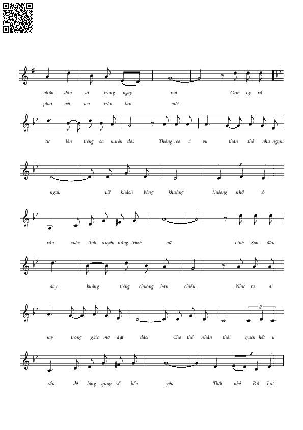 Page 6 of Sheet music PDF Thương về miền đất lạnh - Minh Kỳ