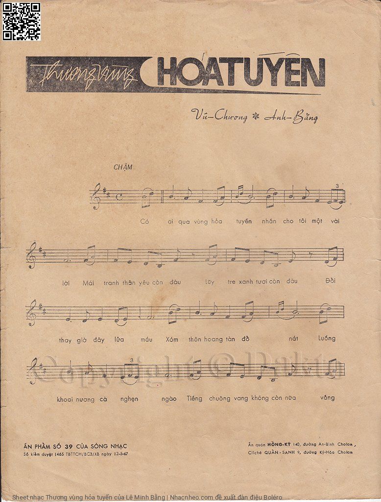 Page 2 of Sheet music PDF Thương vùng hỏa tuyến - Lê Minh Bằng