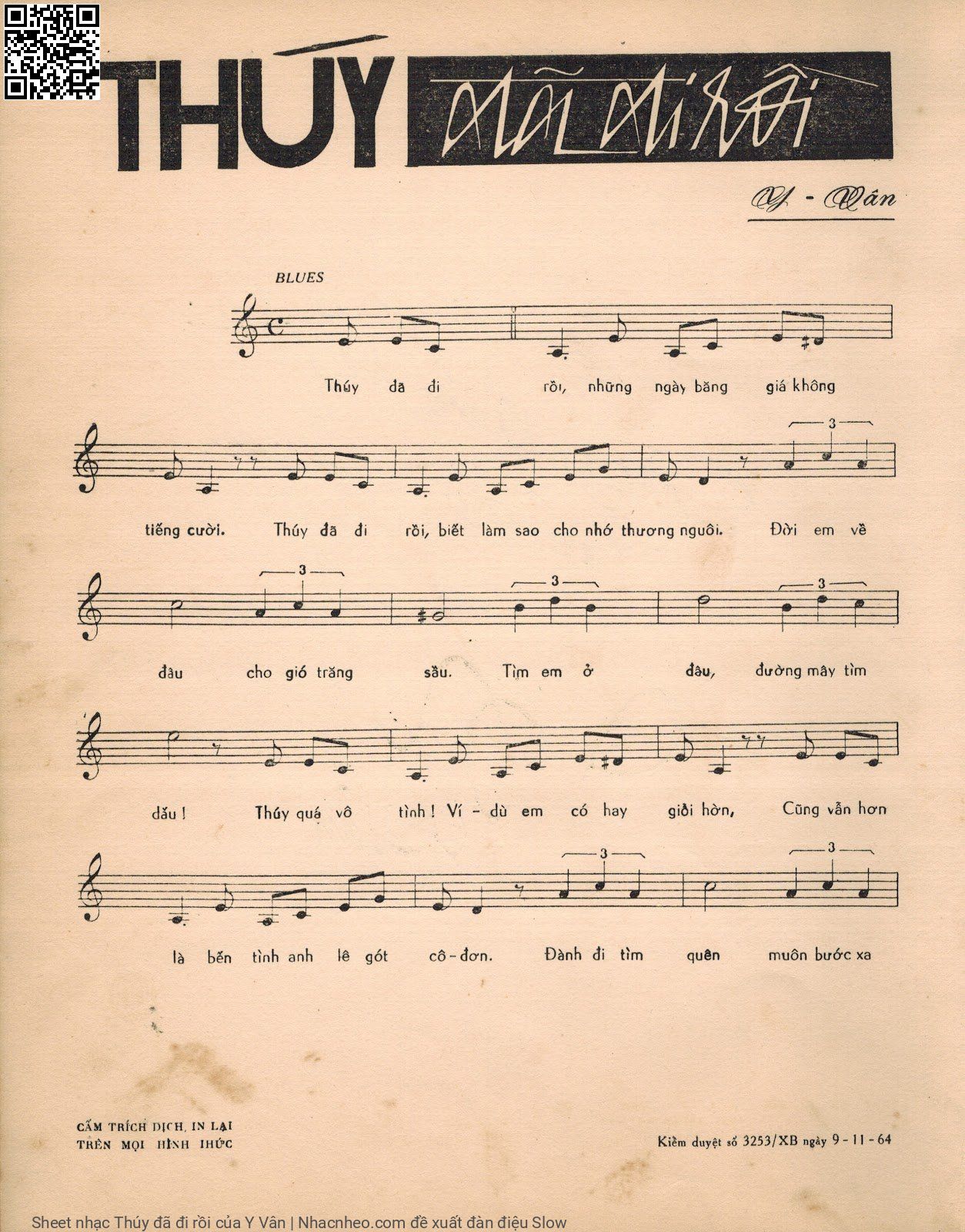 Page 2 of Sheet music PDF Thúy đã đi rồi - Y Vân
