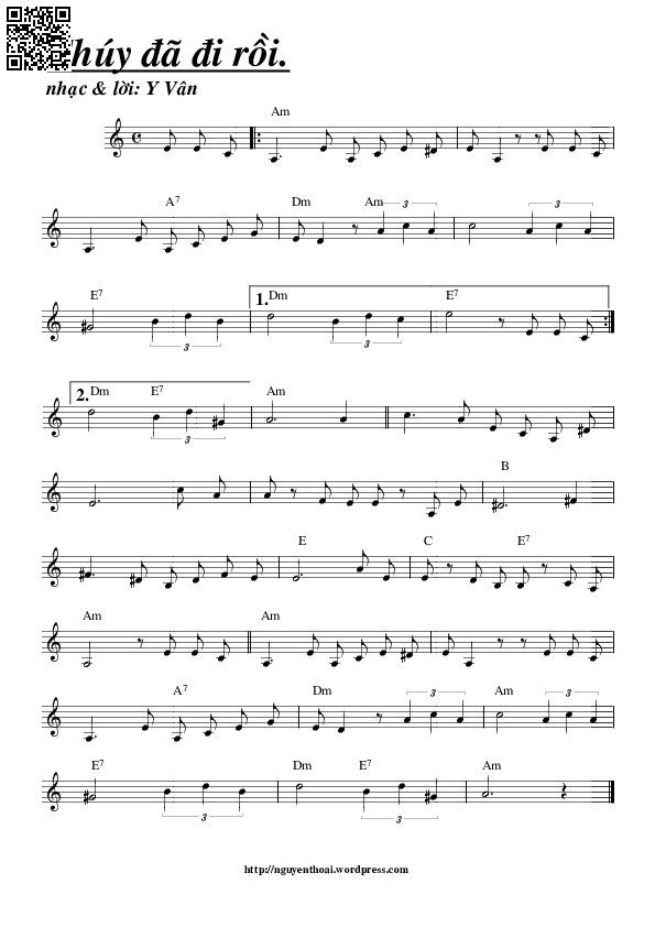 Page 5 of Sheet music PDF Thúy đã đi rồi - Y Vân