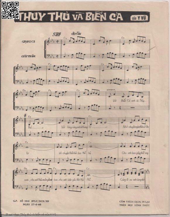 Page 2 of Sheet music PDF Thủy thủ và biển cả - Y Vũ