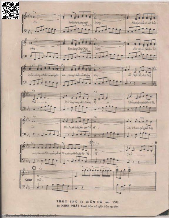Page 3 of Sheet music PDF Thủy thủ và biển cả - Y Vũ
