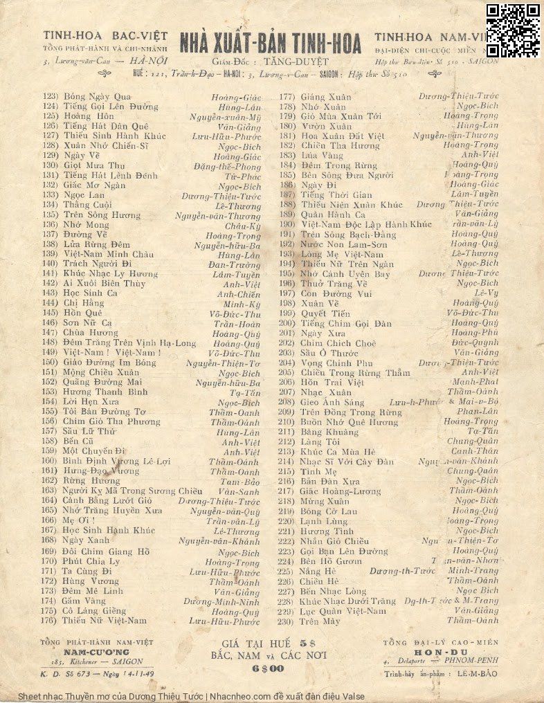 Page 2 of Sheet music PDF Thuyền mơ - Dương Thiệu Tước