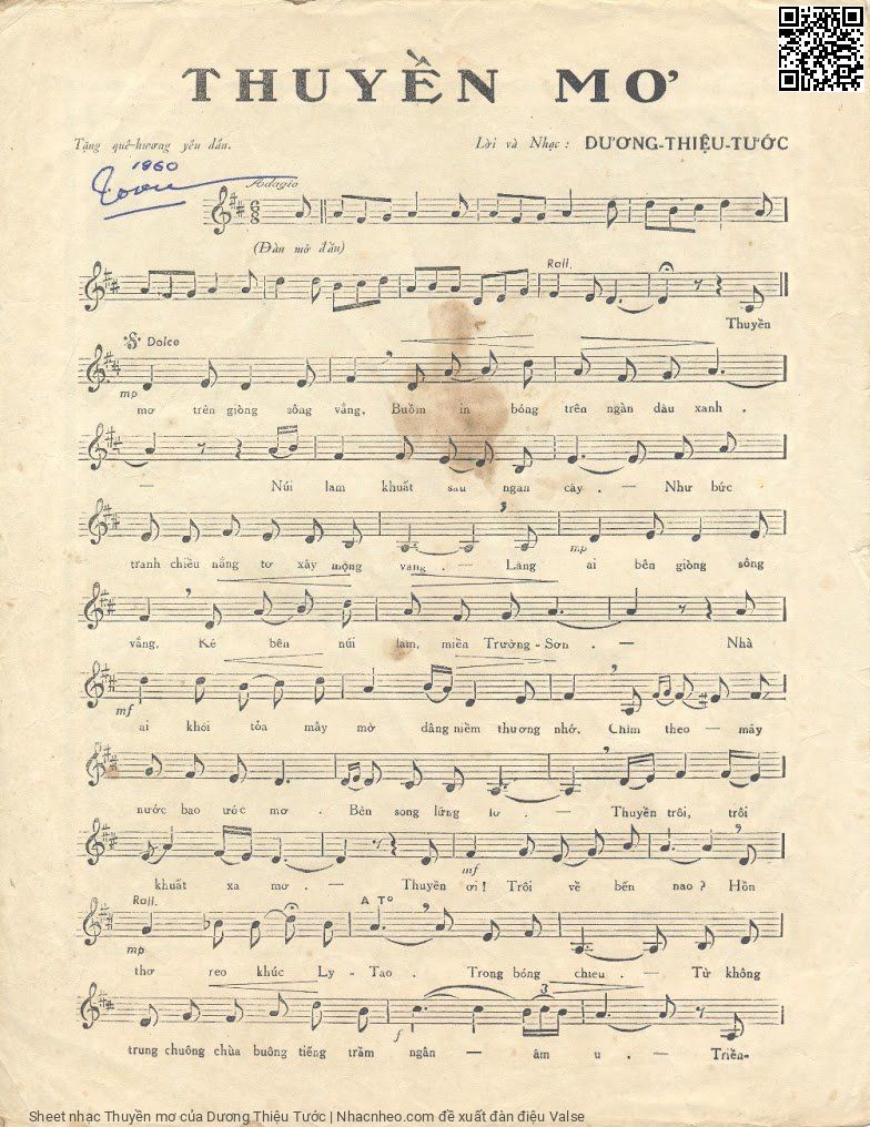 Page 3 of Sheet music PDF Thuyền mơ - Dương Thiệu Tước