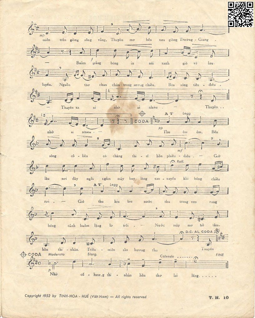 Page 4 of Sheet music PDF Thuyền mơ - Dương Thiệu Tước