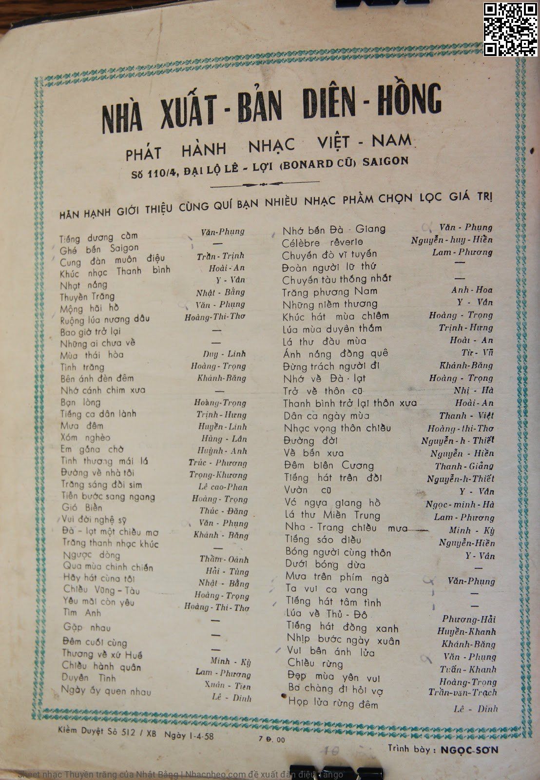 Page 4 of Sheet music PDF Thuyền trăng - Nhật Bằng