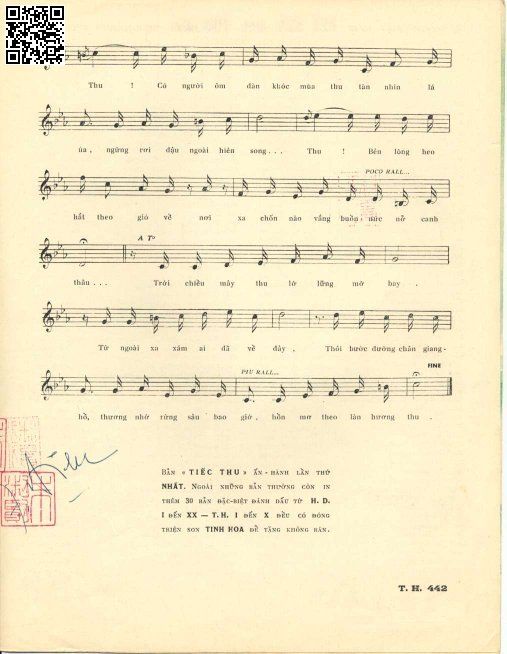 Page 3 of Sheet music PDF Tiếc thu - Hoàng Dương