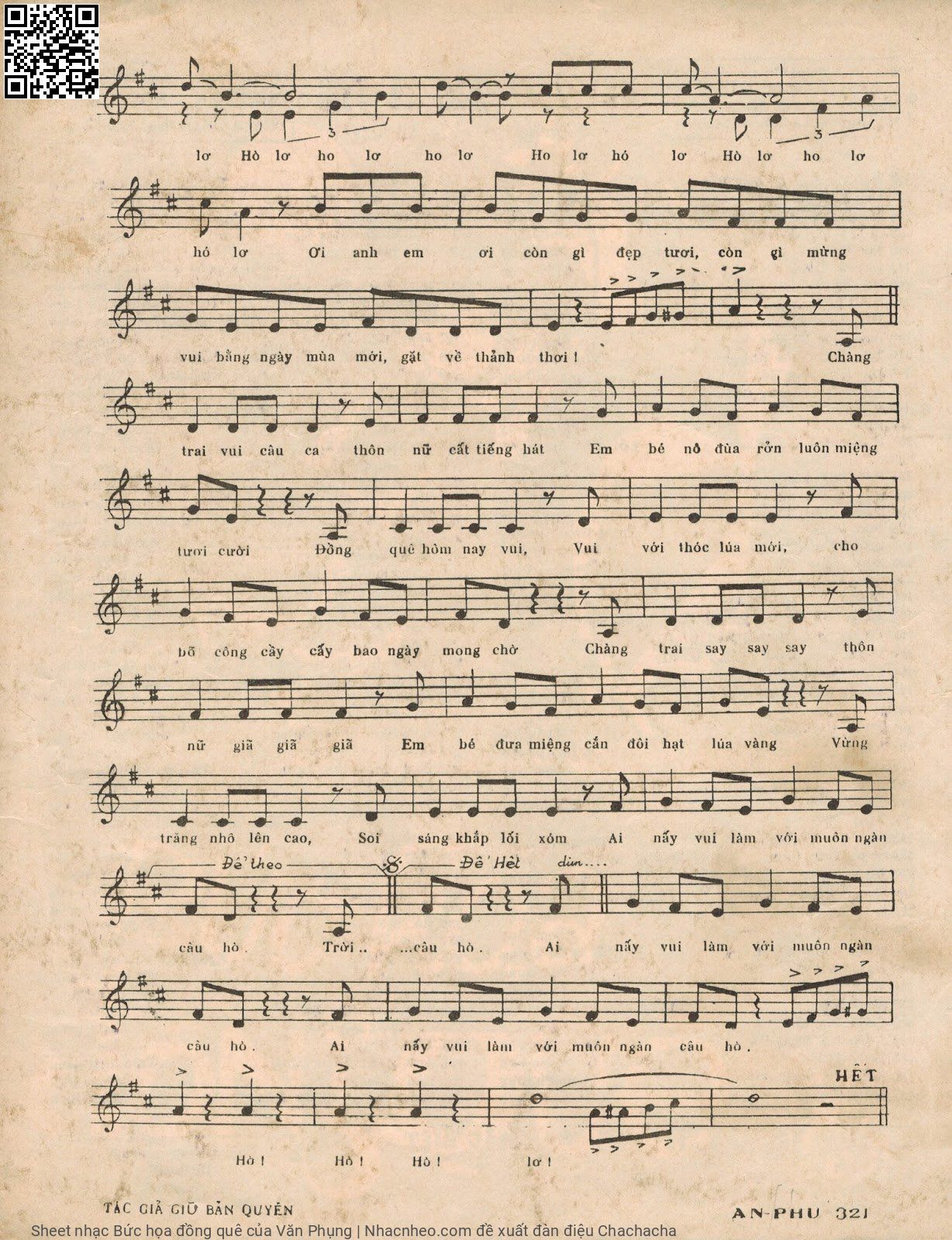 Page 3 of Sheet music PDF Bức họa đồng quê - Văn Phụng