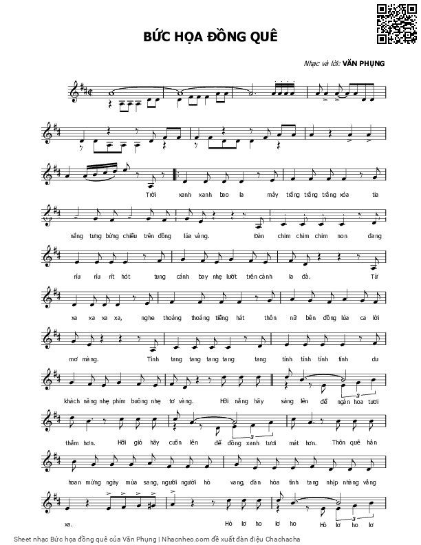 Page 5 of Sheet music PDF Bức họa đồng quê - Văn Phụng