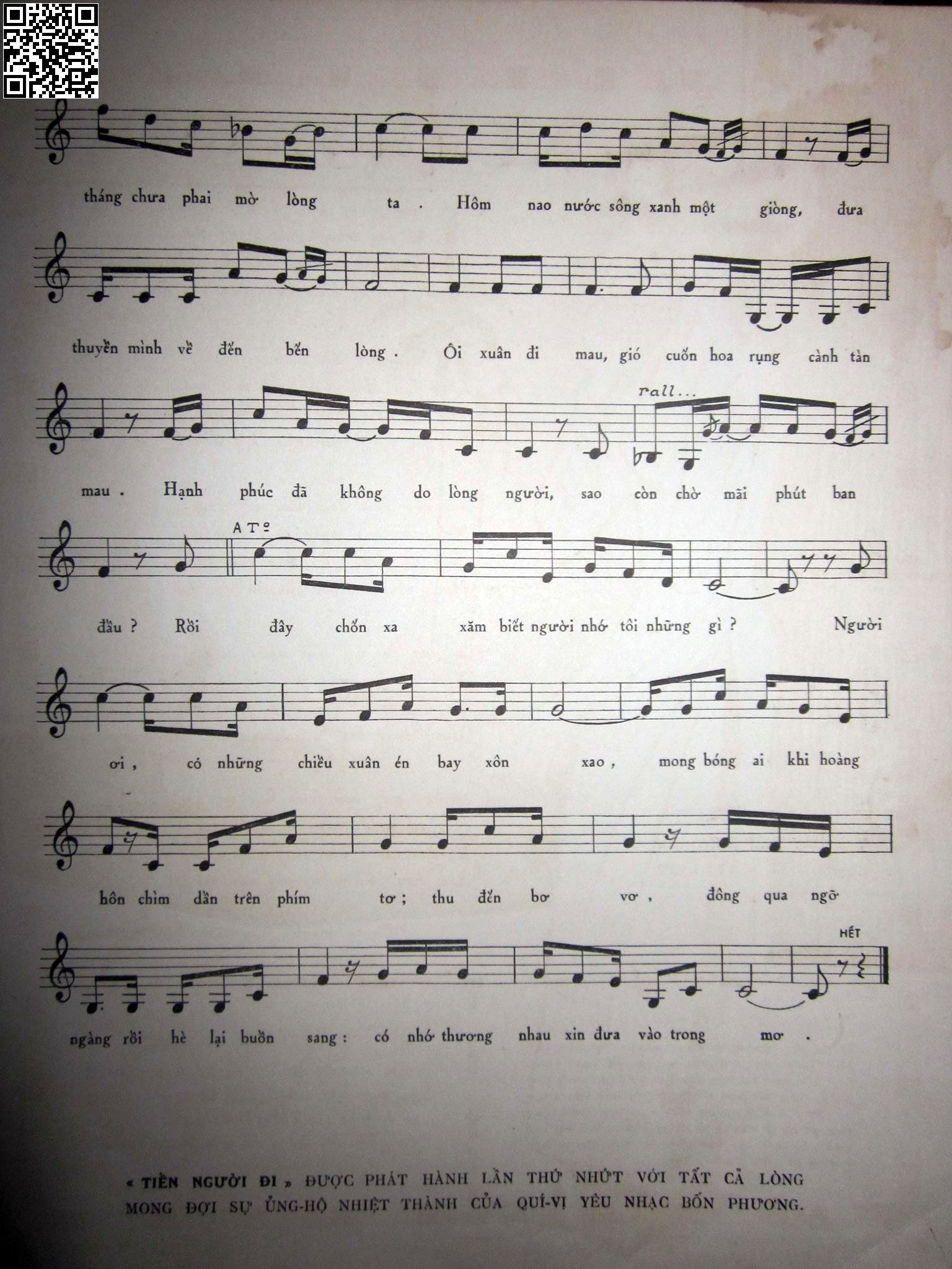 Page 3 of Sheet music PDF Tiễn người đi - Lam Phương