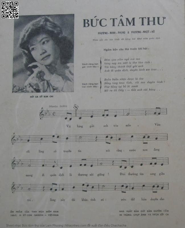 Page 2 of Sheet music PDF Bức tâm thư - Lam Phương